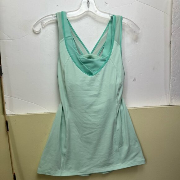 Lululemon Super Sport Tank Bra Stretch Top Medium Support Wide Straps Layered 6 - Picture 2 of 16